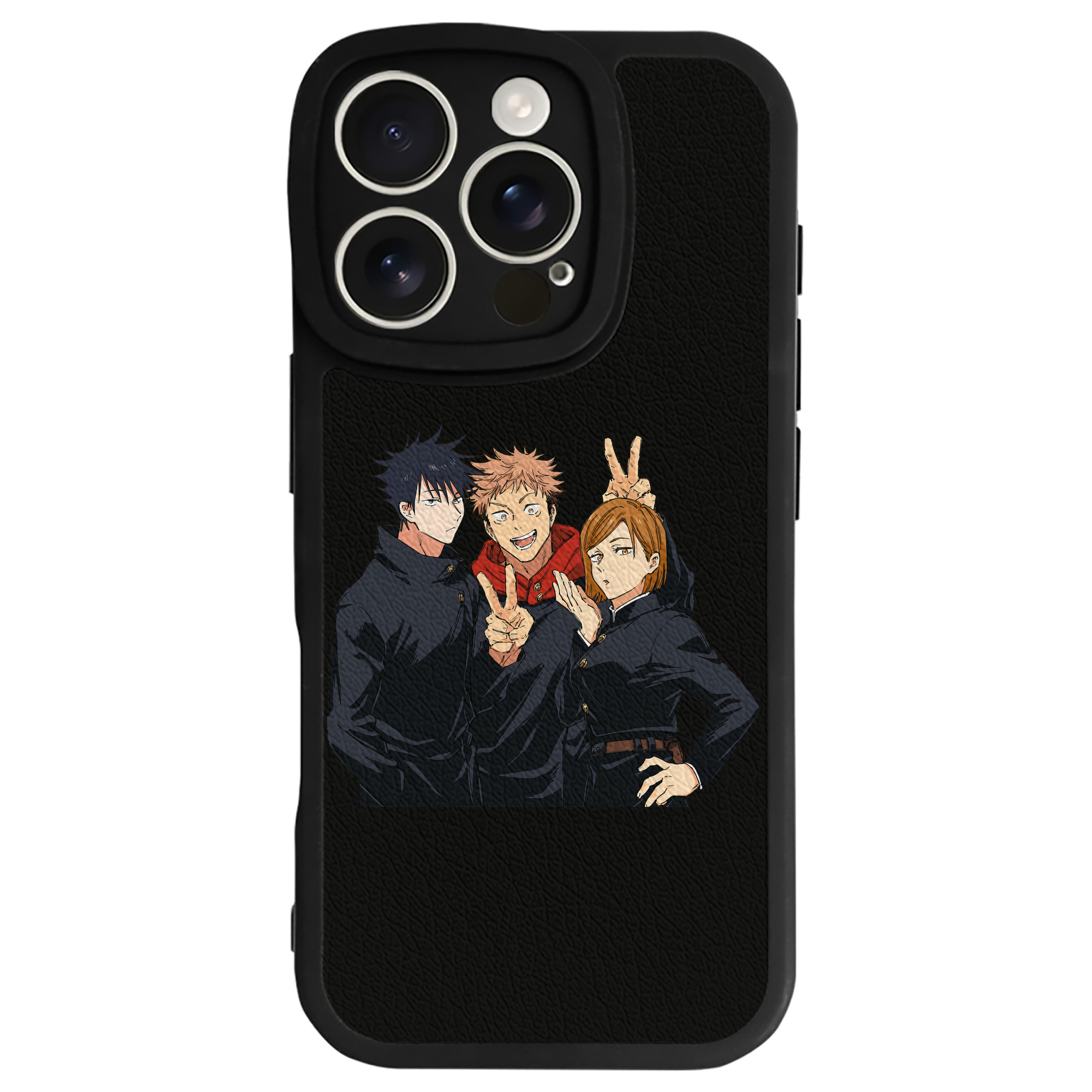 （画像用） 呪術廻戦 Jujutsu Kaisen 【iPhone 16シリーズ対応】シリコンスマホケース（レザー調） 材質：シリコン